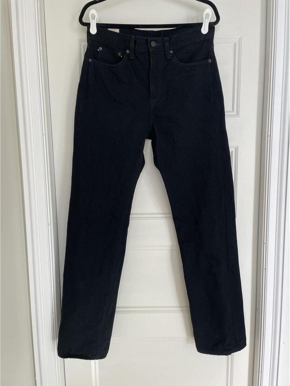 Momotaro MMJZ1101 Straight Denim Jeans Black Selvedge 30